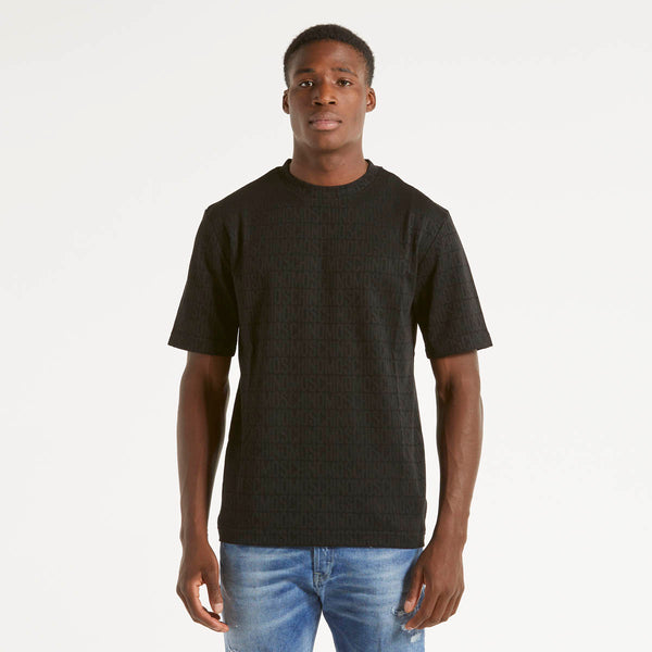 Moschino couture t-shirt logata nera