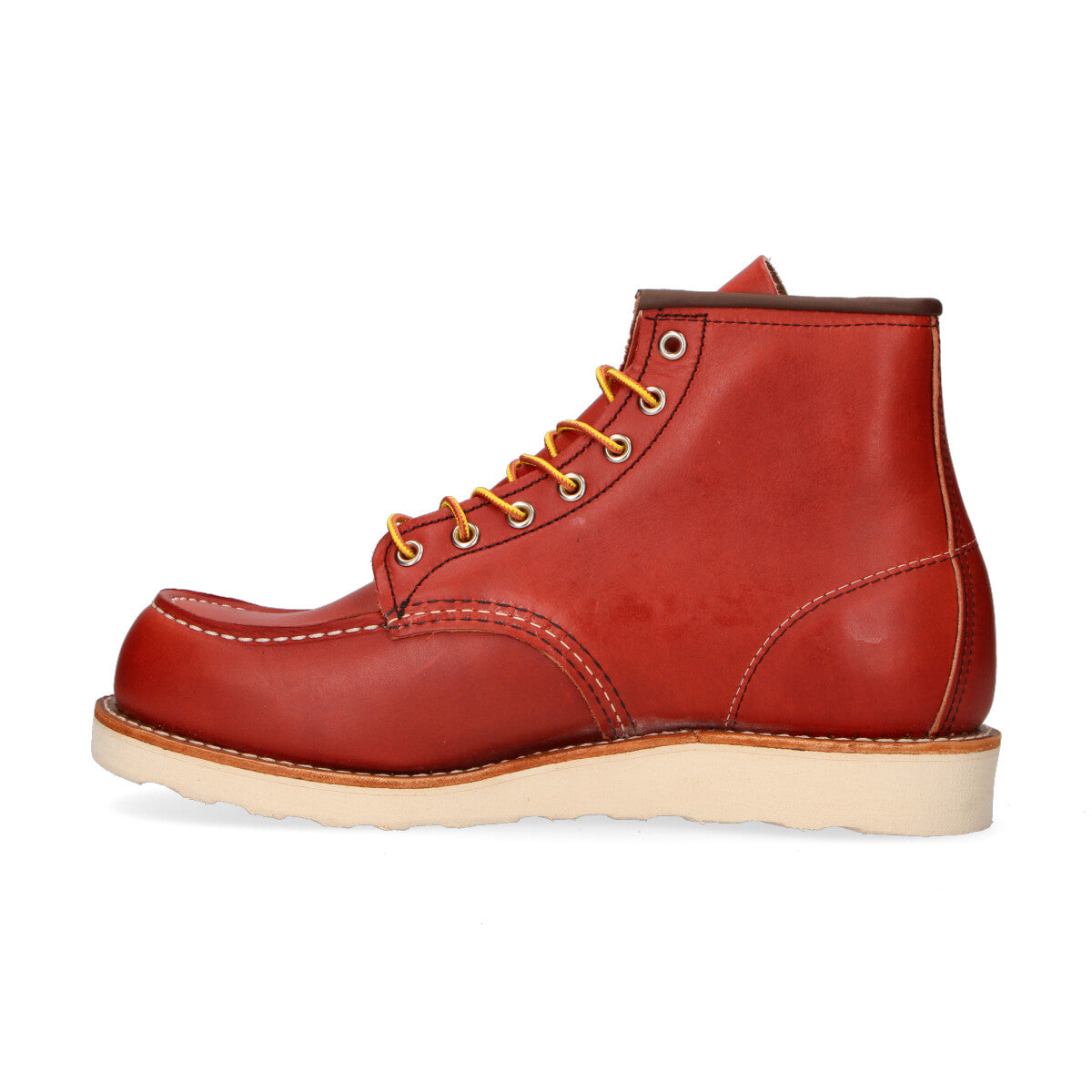 Red Wing boot Moc Toe pelle mattone