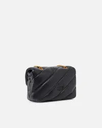 Pinko mini love bag puff maxi quilt pelle nera