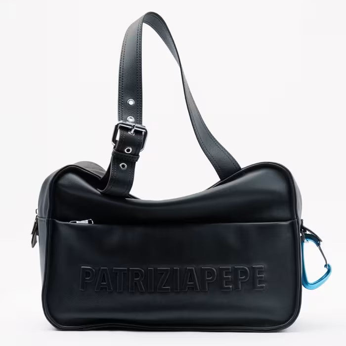 Patrizia Pepe borsa Shopping (IM)PERFECTION in pelle nera