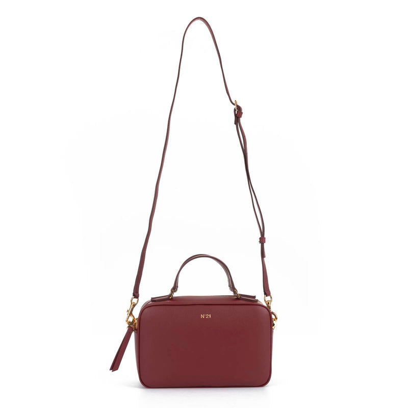 N°21mini bauletto tote in pelle bordeaux