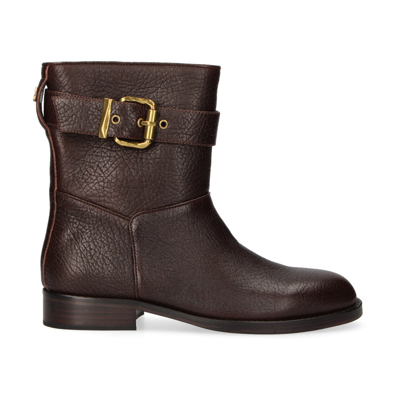 Massimo Santini boots Aliyah con fibbia dorata in pelle tdm