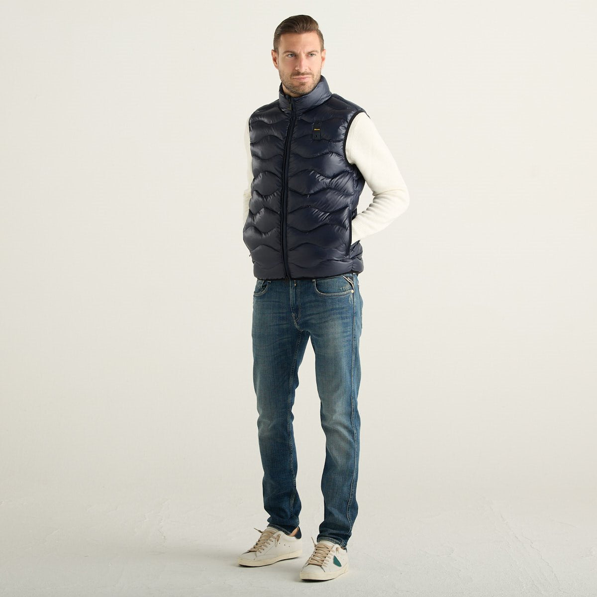 Blauer Piumino Smanicato Uomo Blu Navy