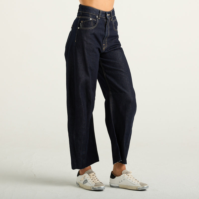 Haveone Barbara Jeans Balloon Donna Blu Scuro