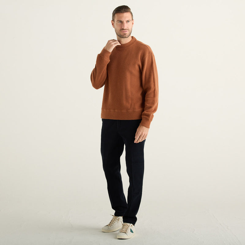 Circolo 1901 Maglia Uomo Girocollo Color Mattone con Maniche Lunghe