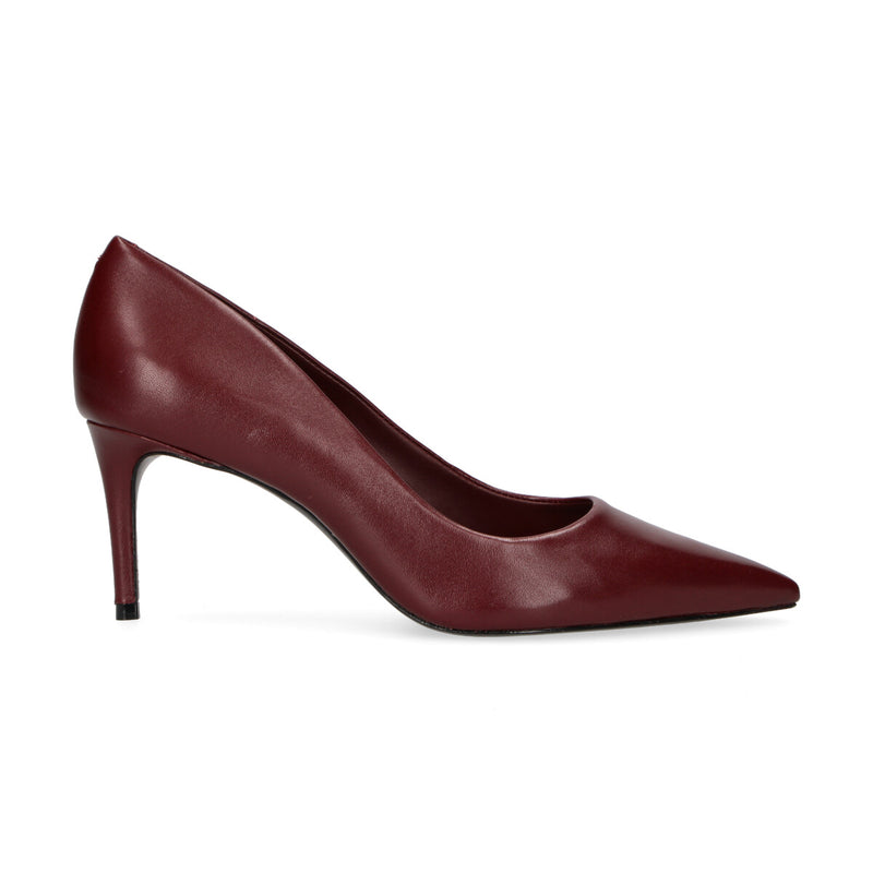 Schutz decolltè in pelle bordeaux