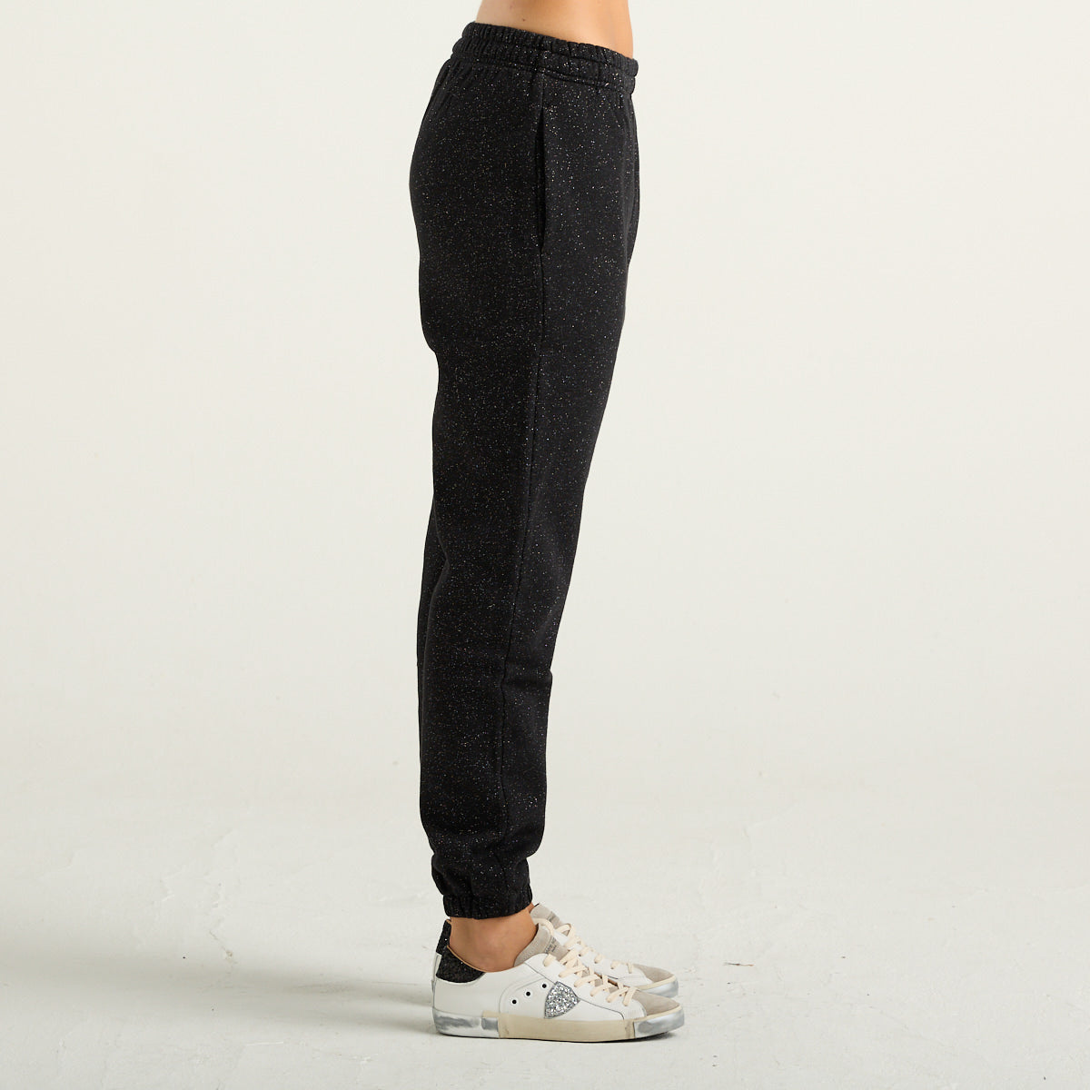 MC2 Saint Barth Oda Pantalone Jogger Donna Nero Lurex