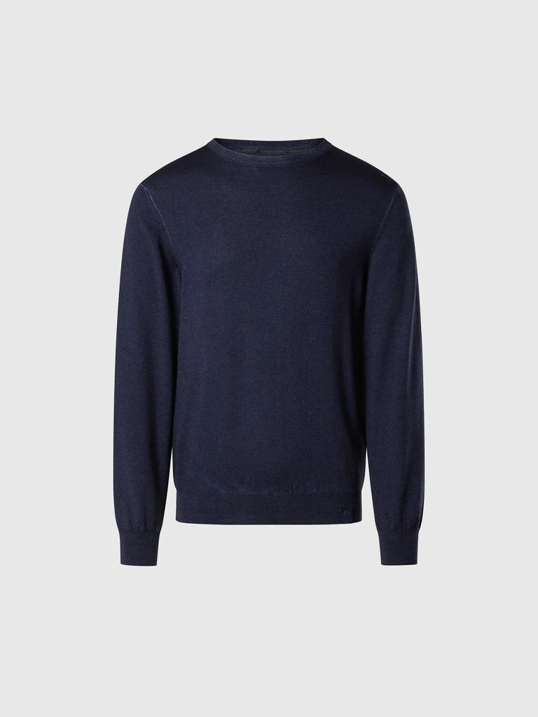North Sails maglione in lana merino lavata navy blue