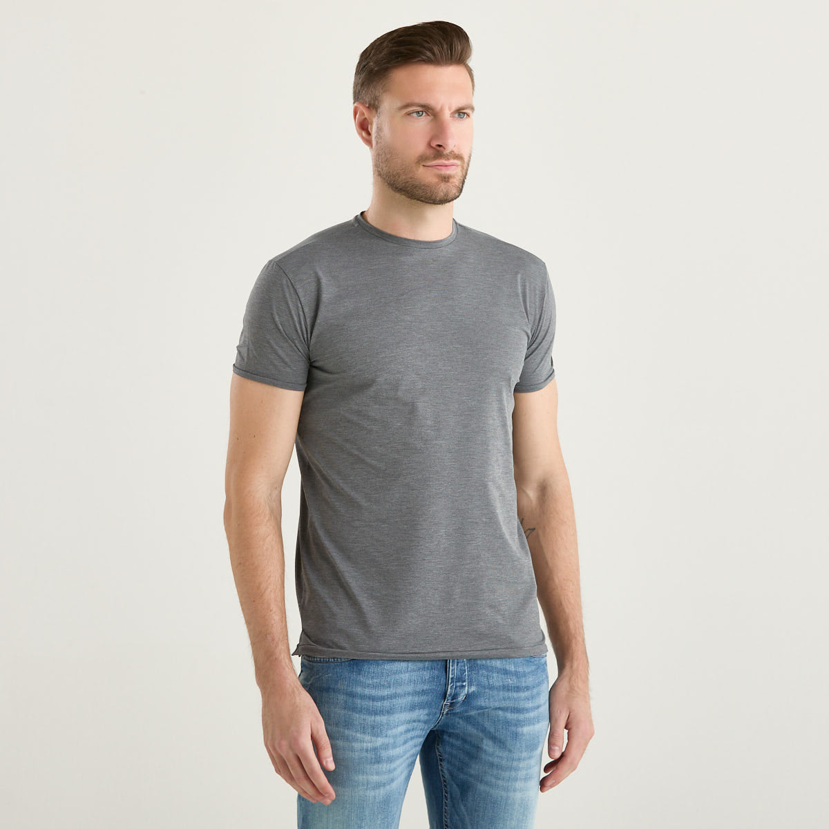 RRD t-shirt microforata in tessuto tecnico grigia