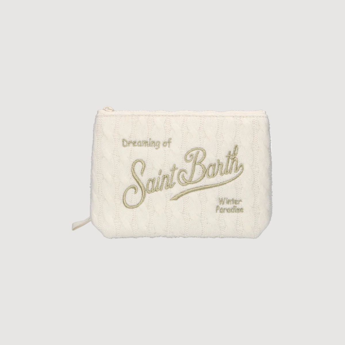 Mc2 Saint Barth pochette Aline Tricot mini braid panna