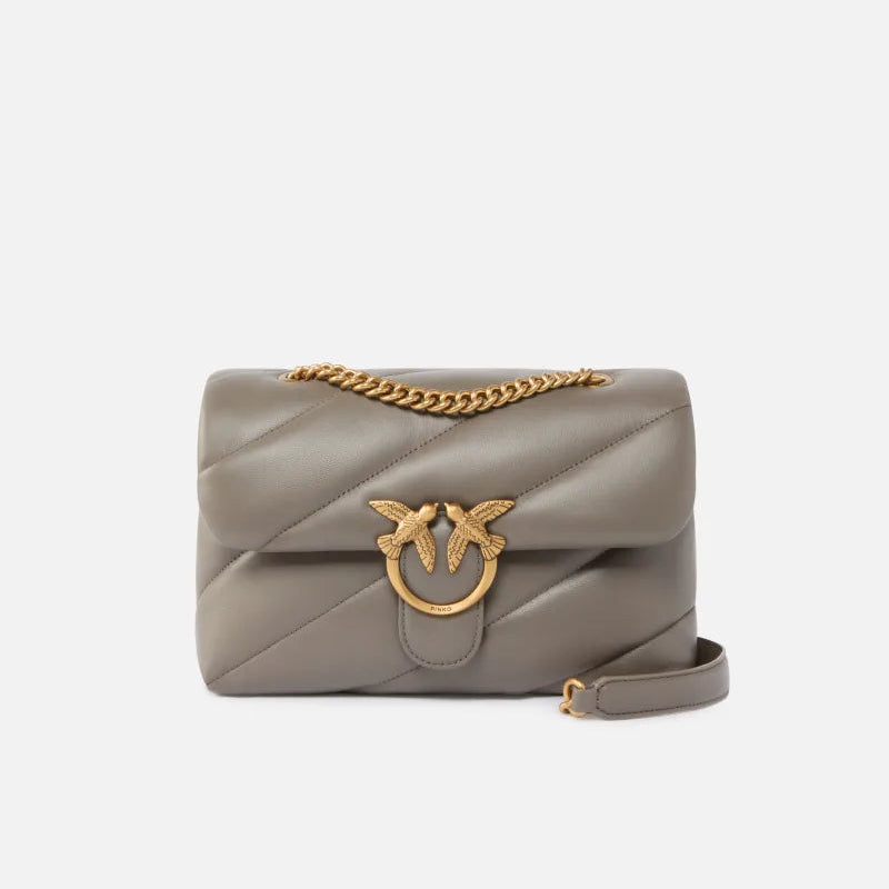 Pinko Classic Love Bag Puff maxi Quilt grigia