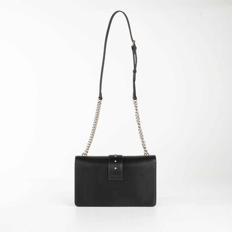 Pinko classic love bag one simply nera e argento