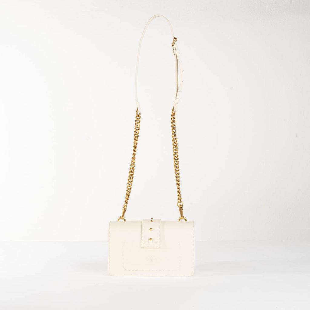 Pinko mini love bag one simply pelle bianca Bertoldo