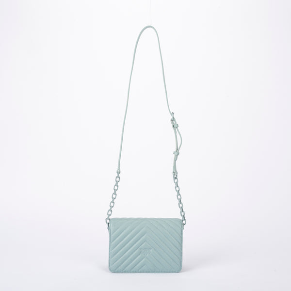 Pinko Mini Love Bag Click azzurra