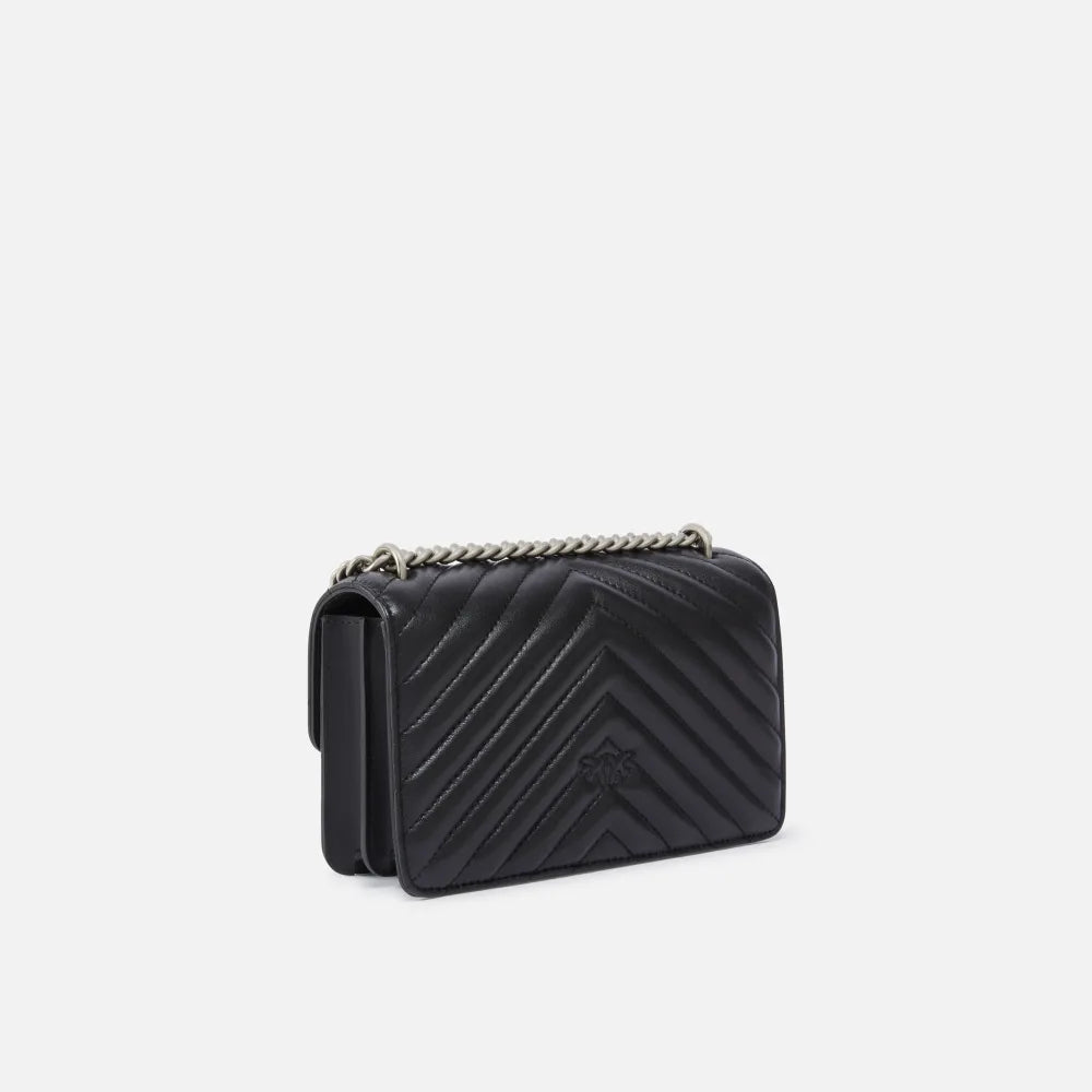 Pinko mini love bag one simply chevron nera
