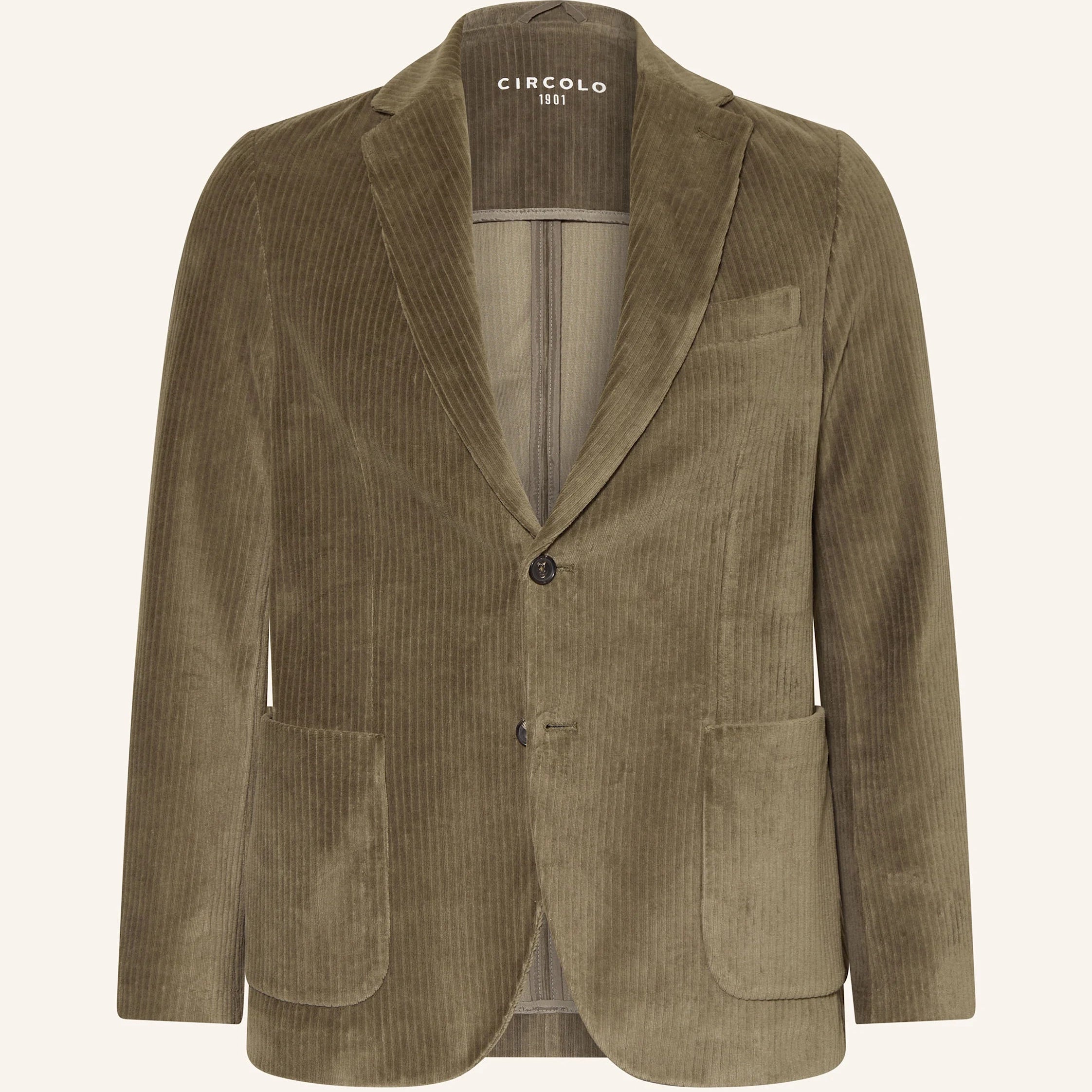 Circolo giacca monopetto in velluto greige