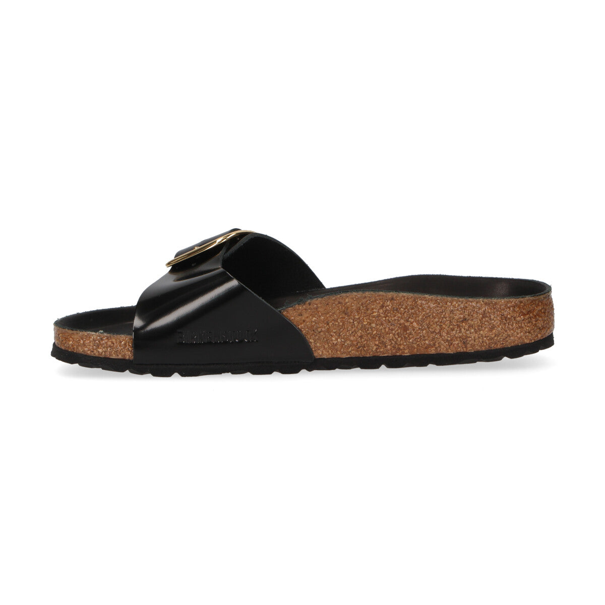 Birkenstock ciabatta Madrid pelle lucida nera