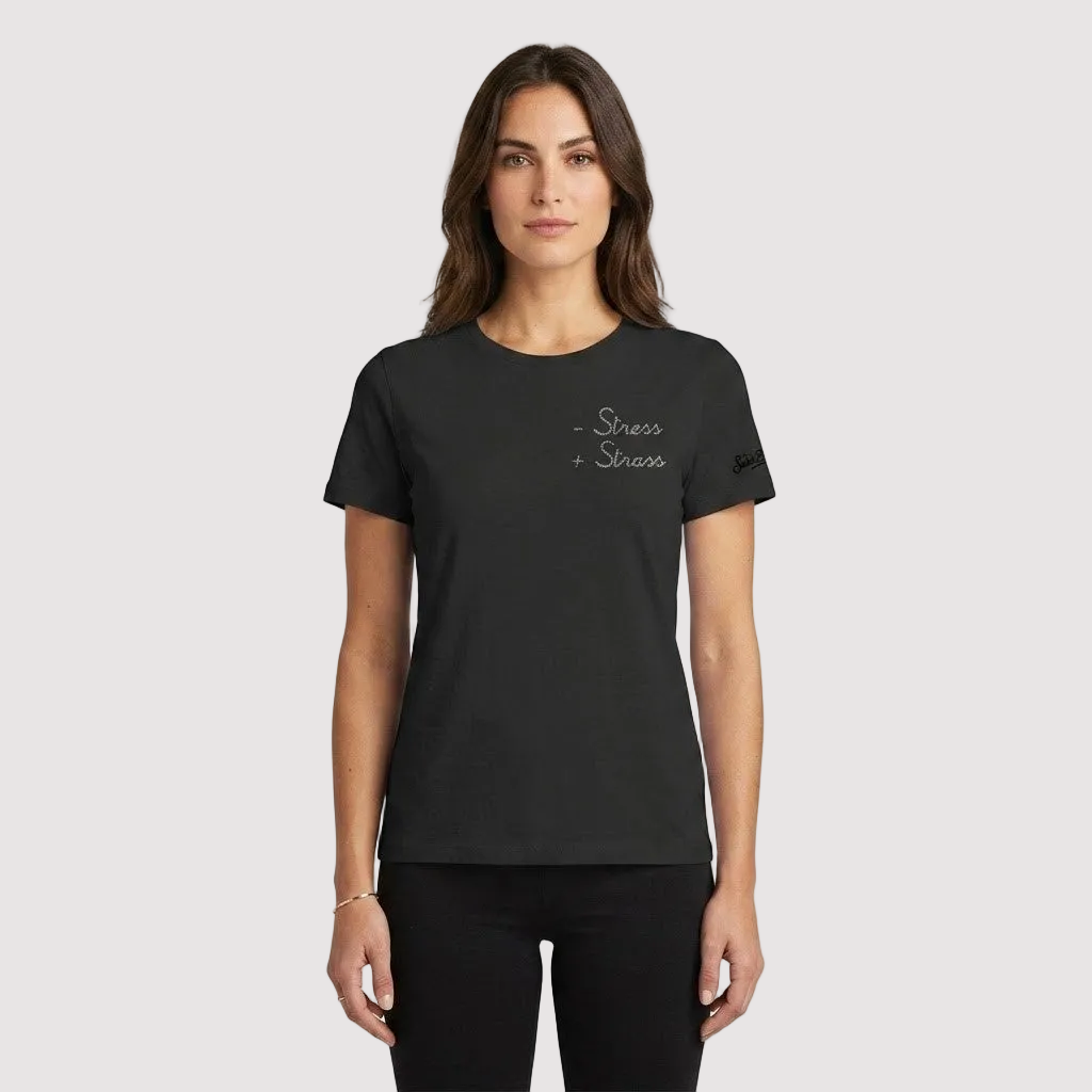 Mc2 Saint Barth t-shirt Emilie Strass Stress nera