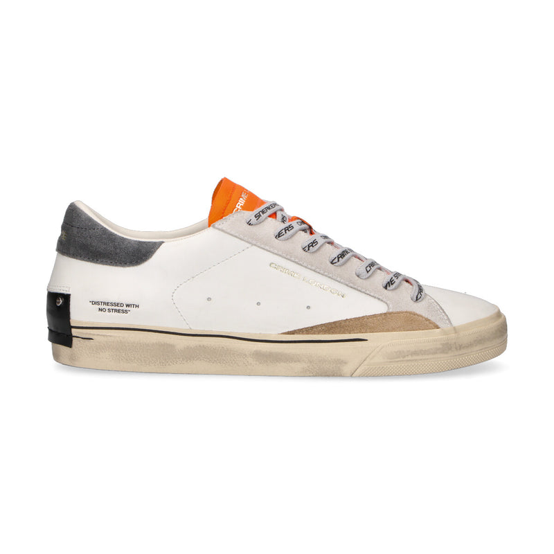 Crime London sneaker Distressed 2.0 pelle bianca
