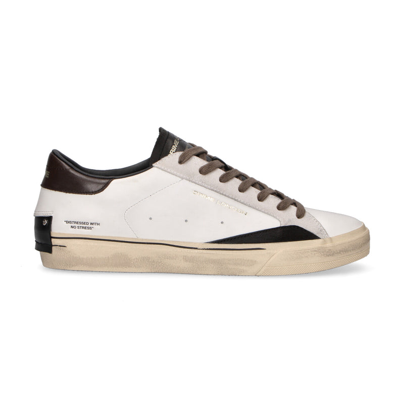 Crime London sneaker Distressed 2.0 pelle bianca