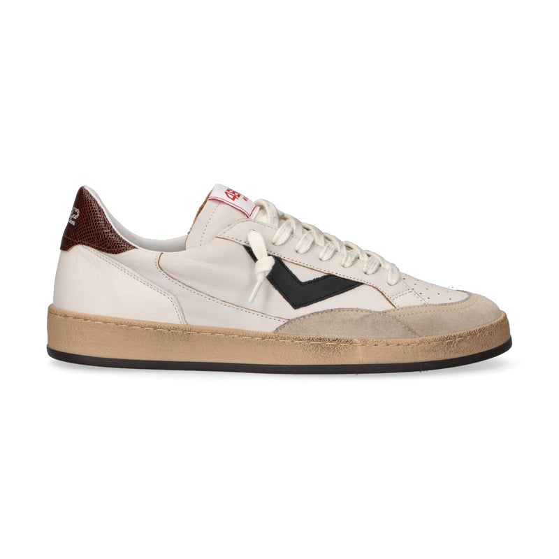4B12 Sneakers uomo playnew bianco marrone