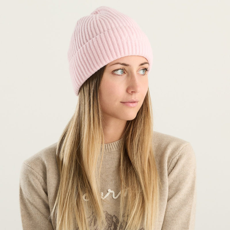 MC2 Saint Barth Cappello Moss Wool Donna Rosa in 100% Lana a Coste