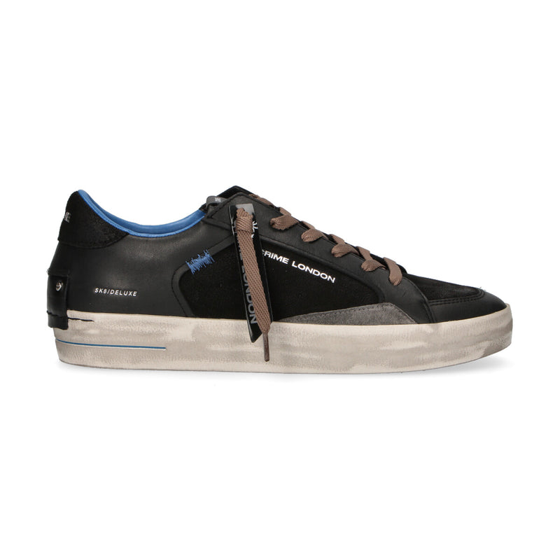 Crime London sneaker SK8 Deluxe pelle nera