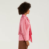 Actualee camicia fiocco tessuto rosa