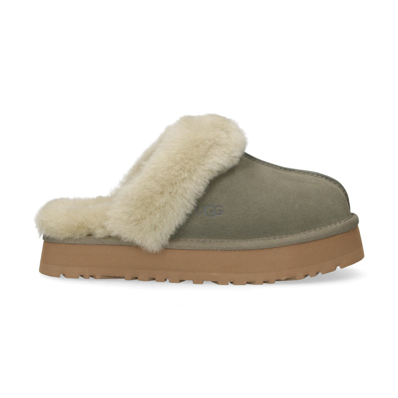 Ciabatta UGG Disquette camoscio moss green