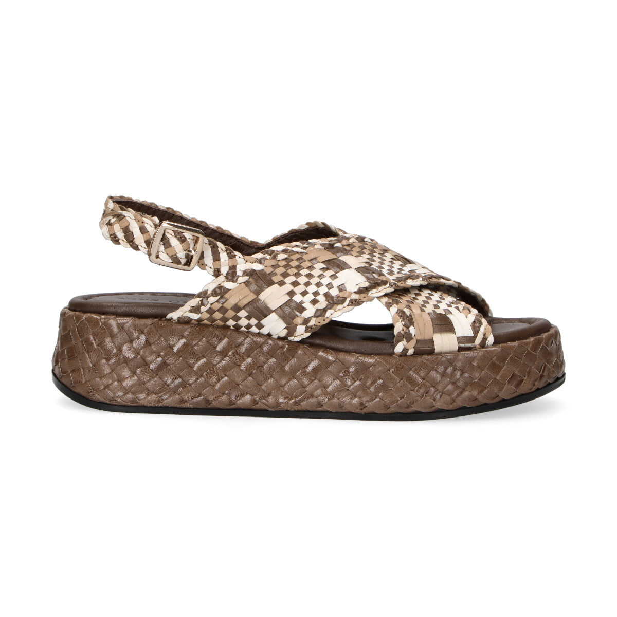 Pons Quintana sandalo Maui intrecciato beige