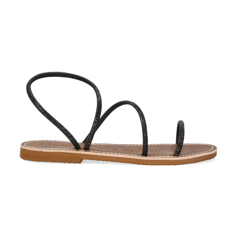 LeSalentine sandalo con strass nero