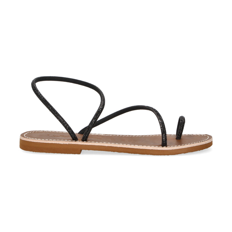 LeSalentine sandalo con strass nero