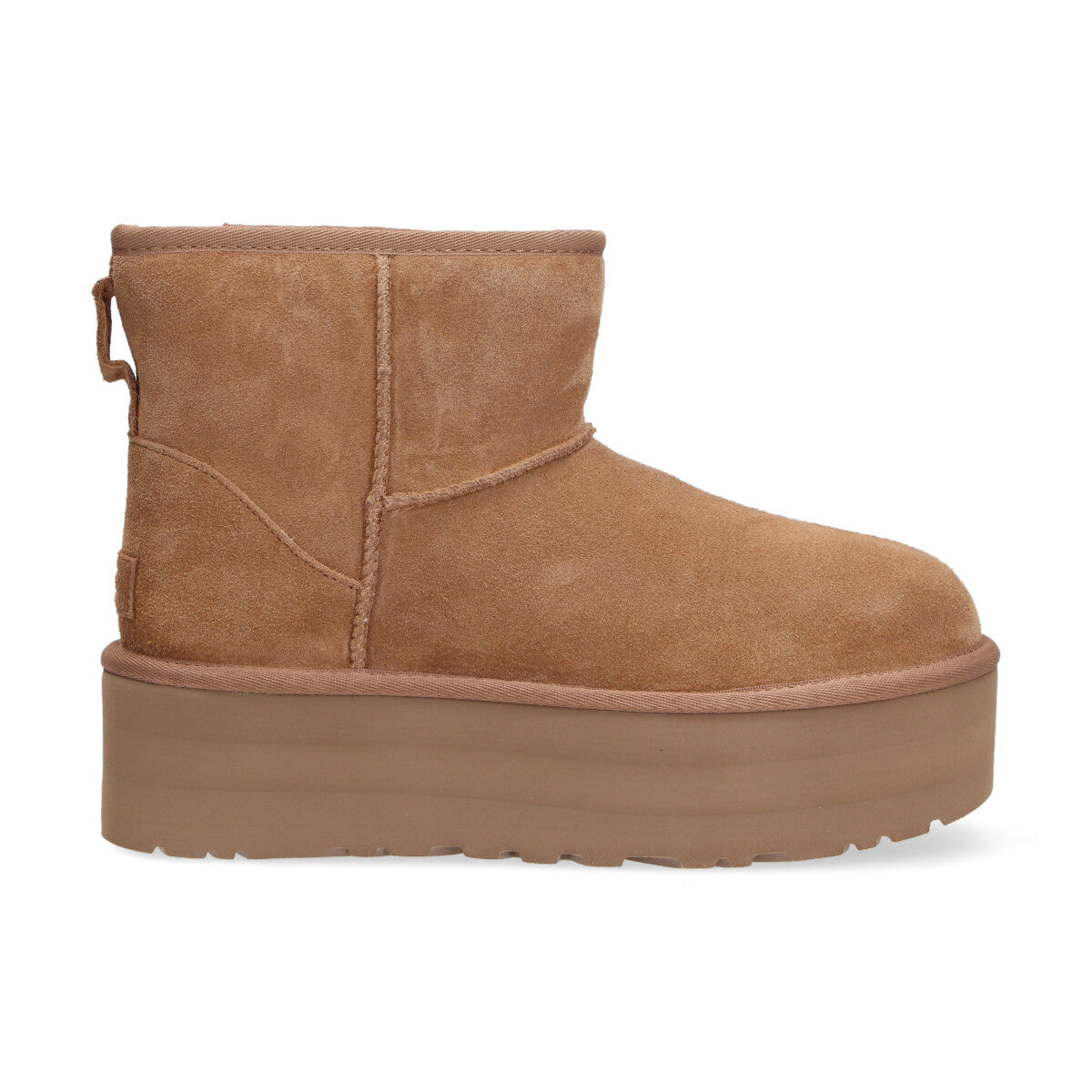 UGG classic mini platform camoscio chesnut