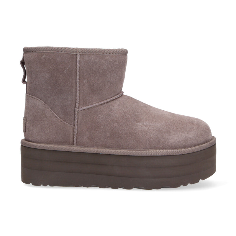 UGG classic mini platform camoscio tortora