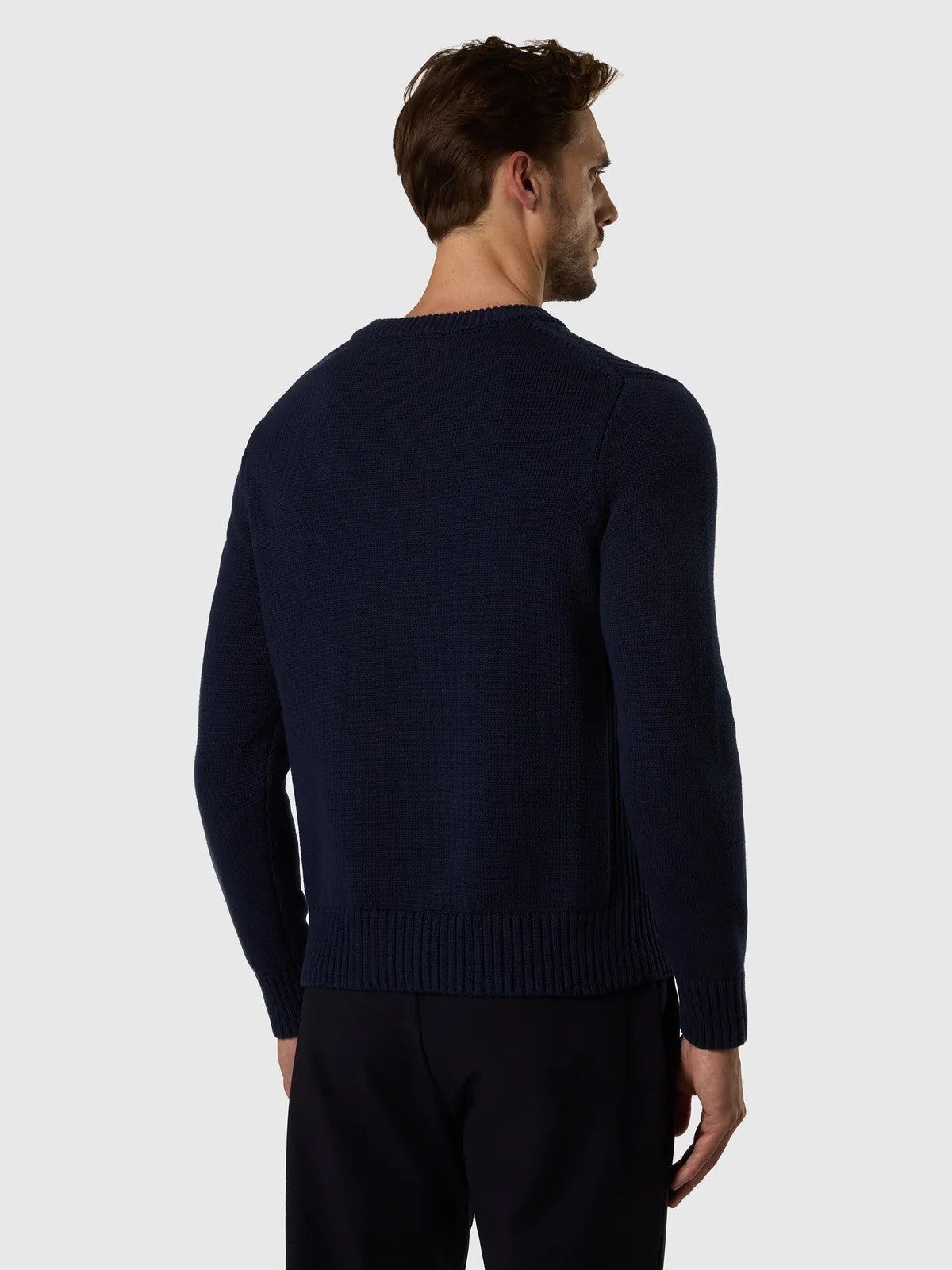 North Sails North Sails maglione a maglia grossa in cotone biologico navy blue
