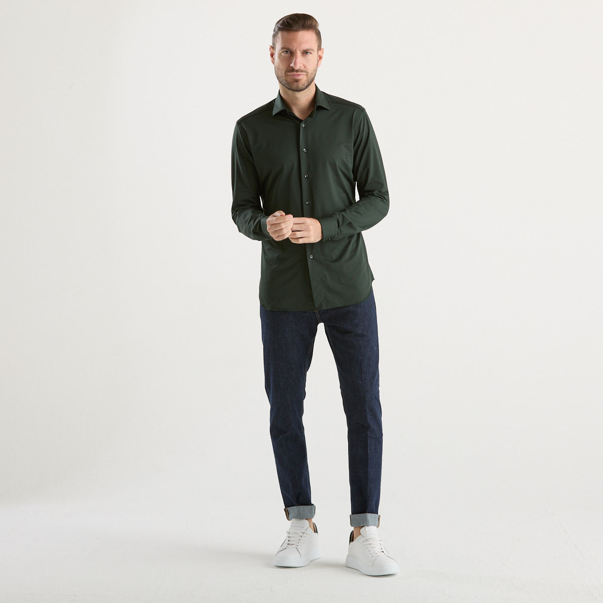 Xacus camicia Active tessuto verde