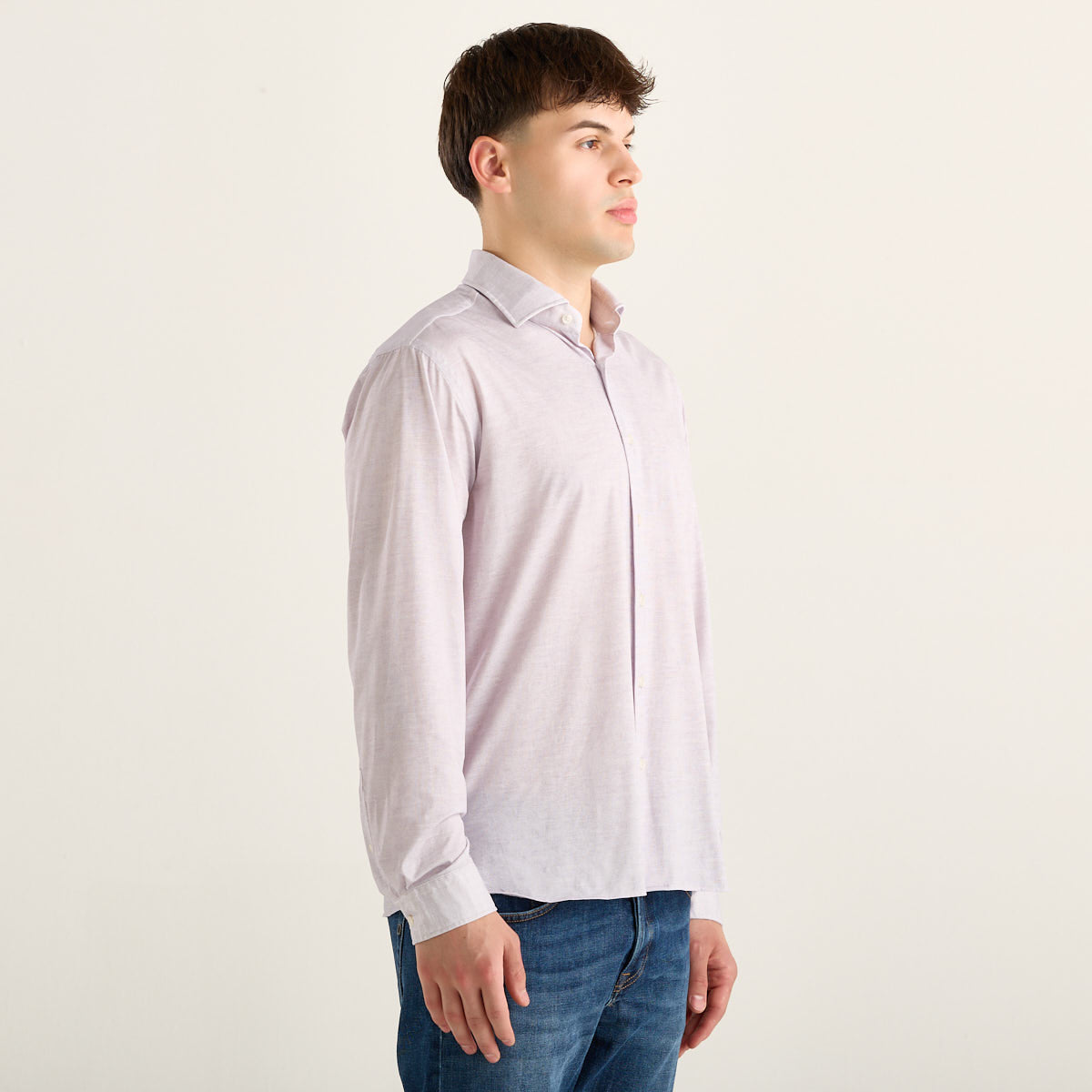 Xacus camicia active in tessuto no stiro lilla