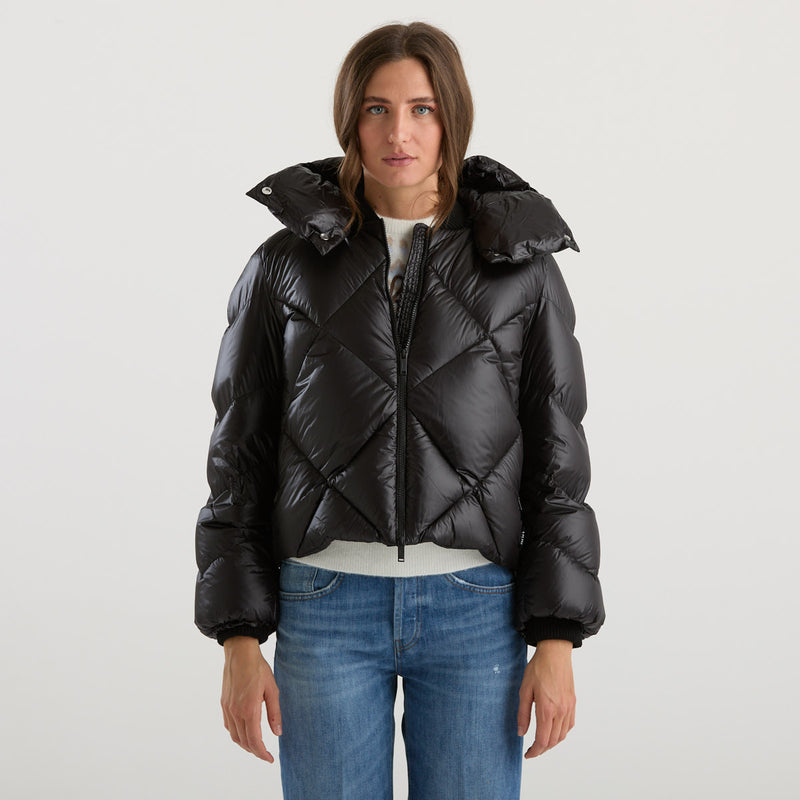 ADD piumino trapuntato con cappuccio nero