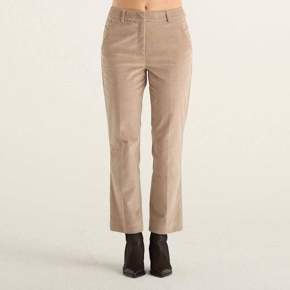Weekend Max Mara pantaloni donna Marruca cropped in velluto beige