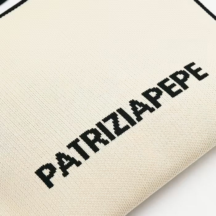 Patrizia Pepe pochette In The City in tessuto panna