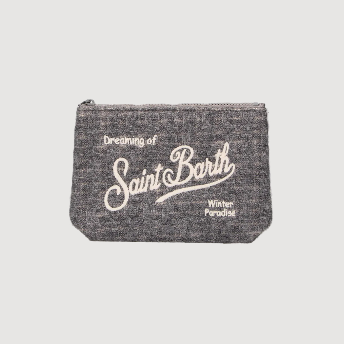 Mc2 Saint Barth pochette Aline Tricot Midi Braid grigia