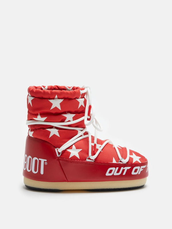 Moon Boot Icon Light Low Stars Rosso