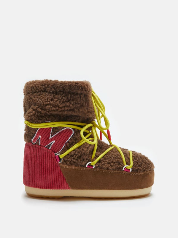 Moon Boot Icon Light Low M-Patch Marrone Shearling