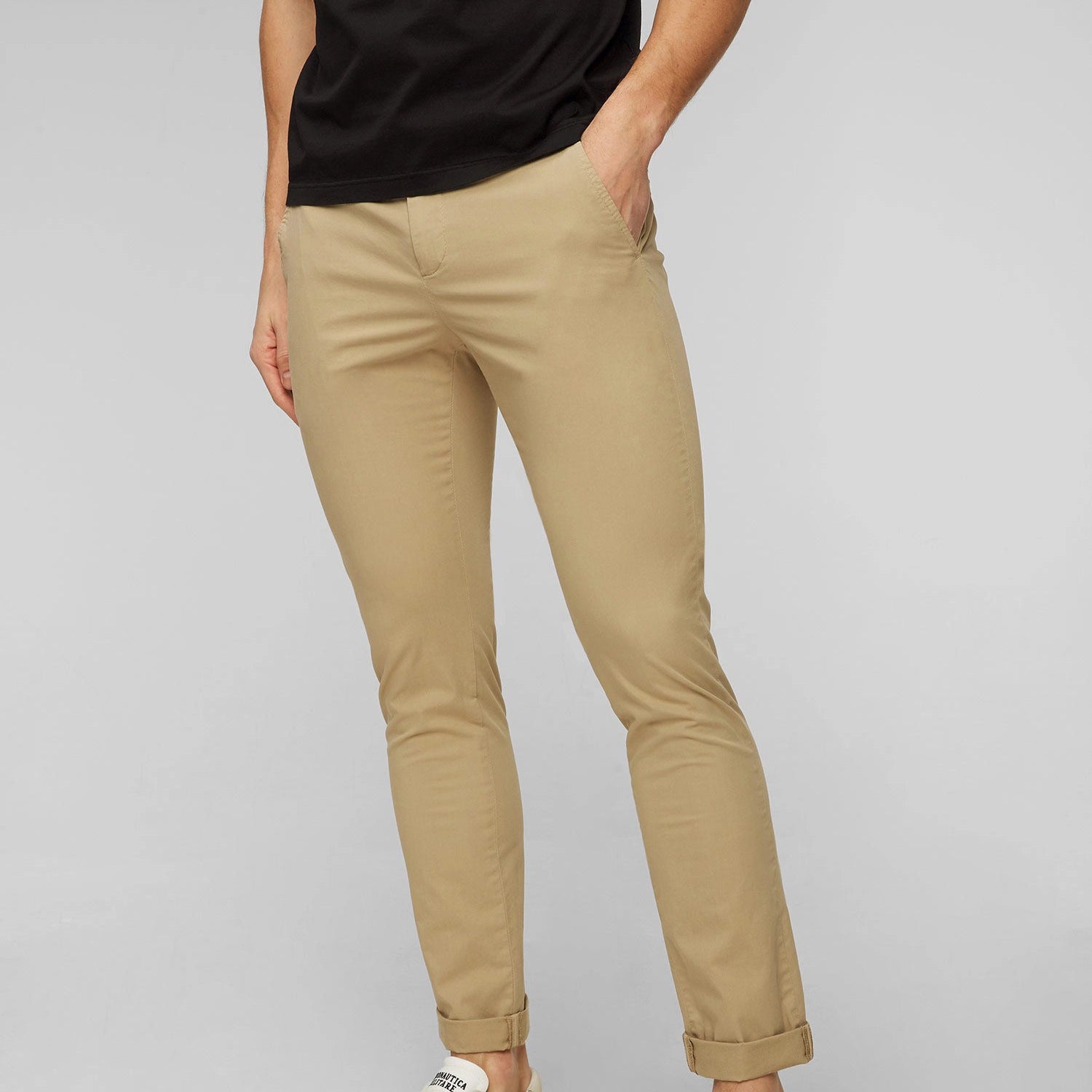 Dondup pantalone Gaubert chino tessuto beige
