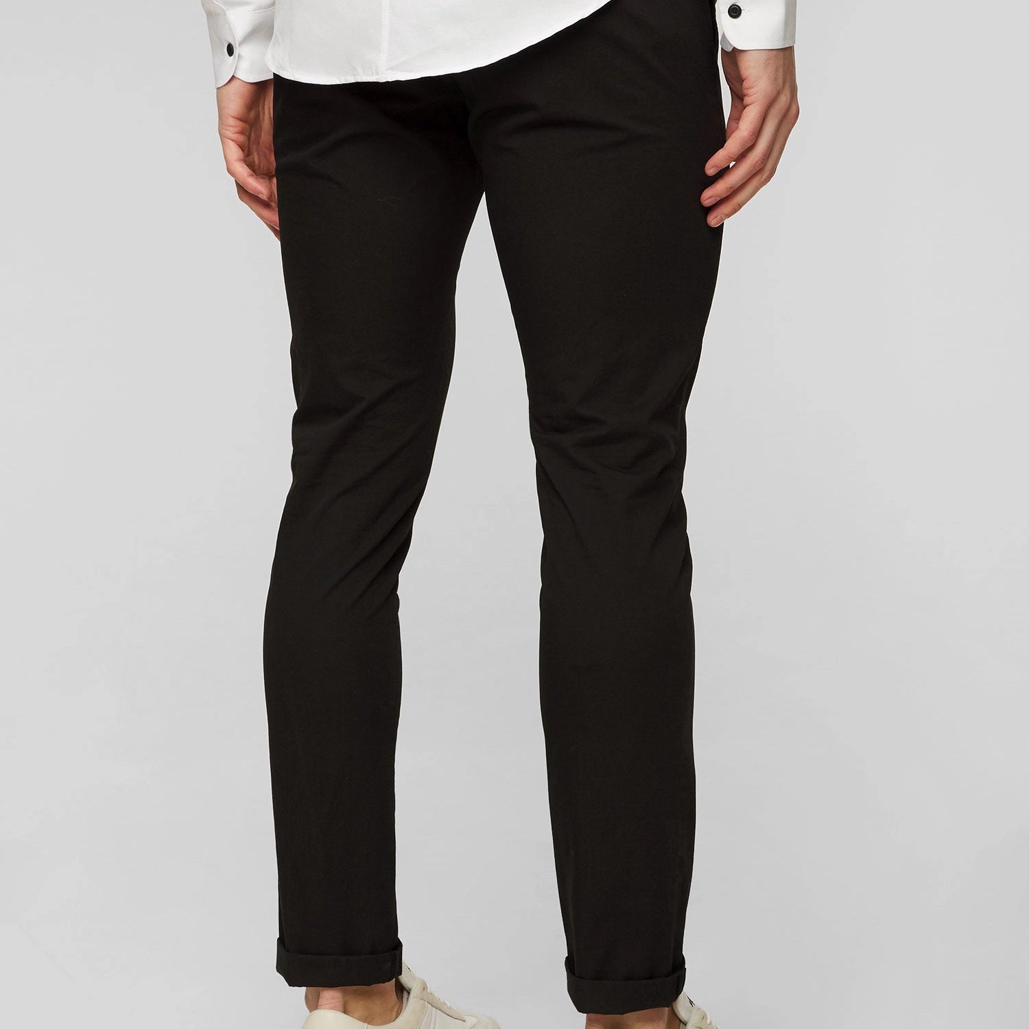 Dondup pantalone Gaubert chino in tessuto nero