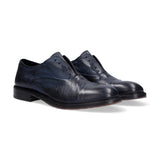 Pawelk's scarpa slip-on pelle blu effetto vintage