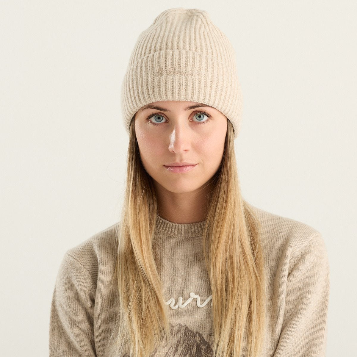 MC2 Saint Barth Cappello Moss Wool Donna Beige in 100% Lana a Coste