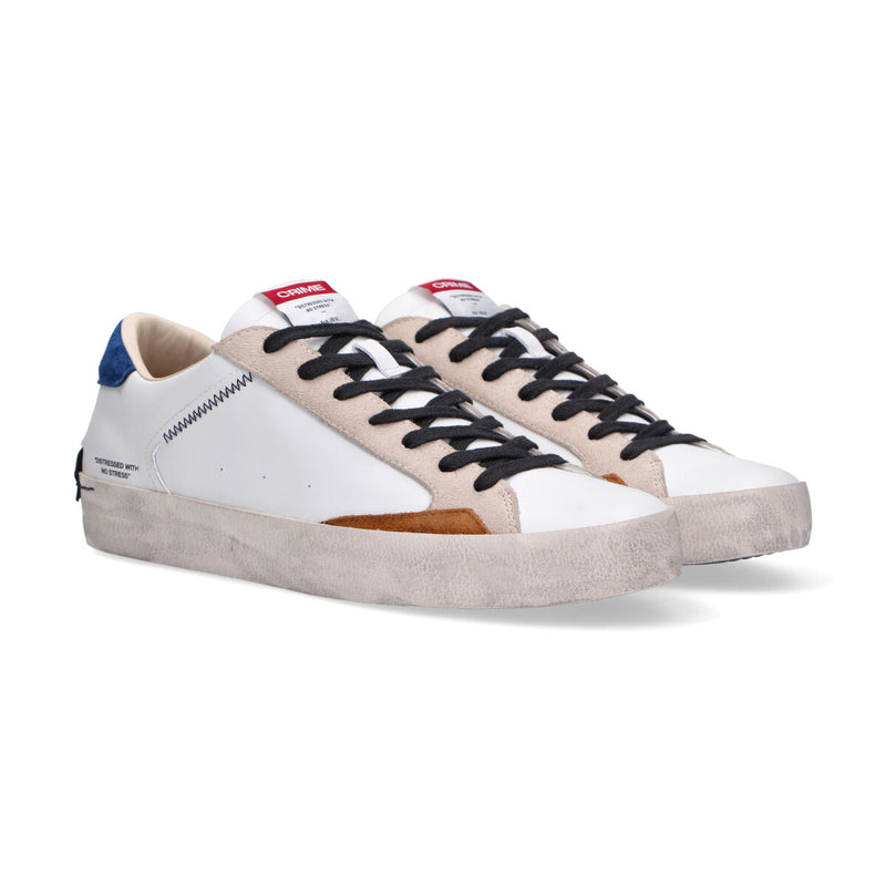 Crime London sneaker Distressed bianco beige