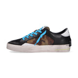 Crime London sneaker SK8 Deluxe nero verde camu