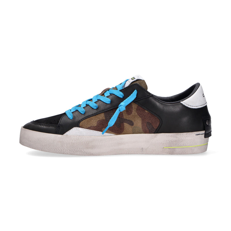 Crime London sneaker SK8 Deluxe nero verde camu